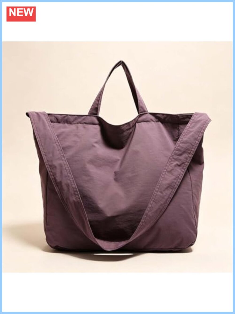 Lightweight Oversized Shoulder Tote Bag Dual Carry Straps Flexible Multi